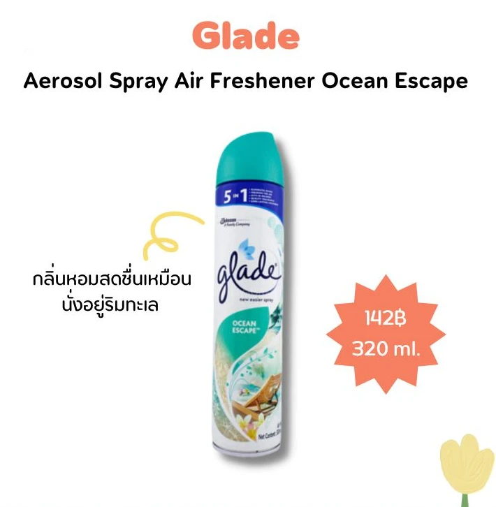 2. Glade Aerosol Spray Air Freshener Ocean Escape
